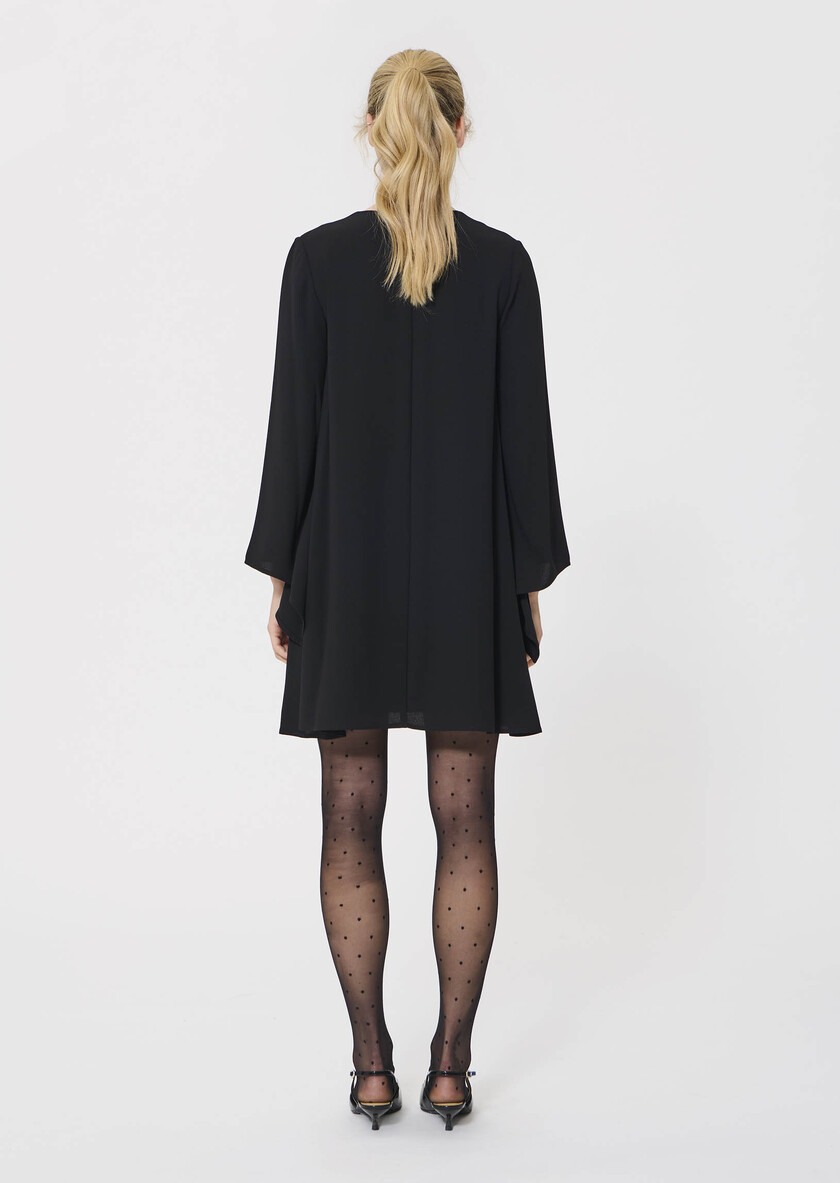 Robe Raonie noire en crêpe Noir TARA JARMON