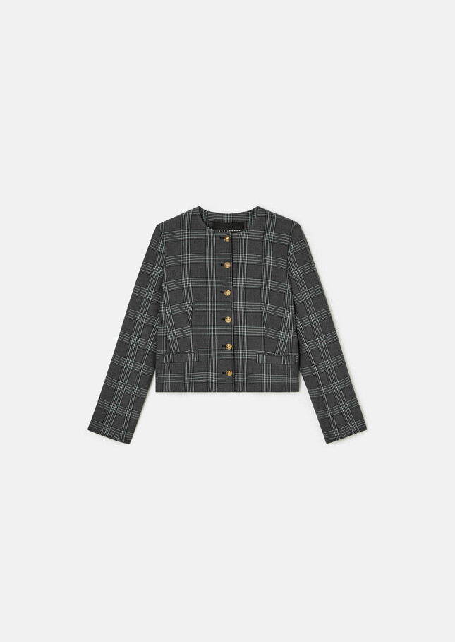Veste Vesna grise motif prince de Galles Gris TARA JARMON