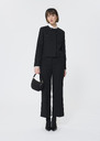 Veste Venise noire en toile compacte Noir TARA JARMON