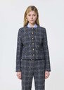 Veste Vesna grise motif prince de Galles Gris TARA JARMON