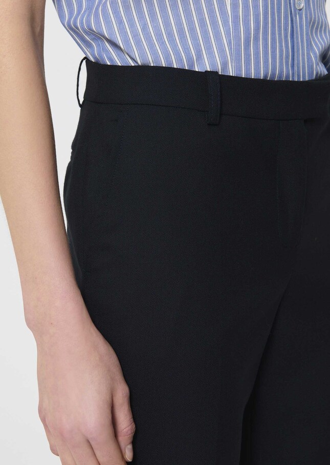 Pantalon Poupee bleu nuit en laine froide Nuit TARA JARMON