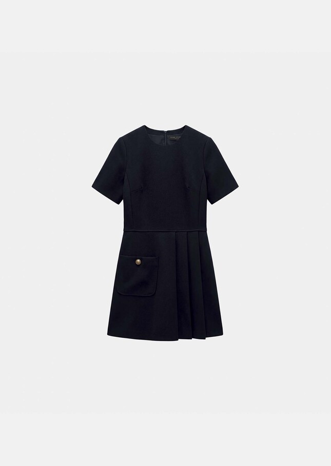 Robe Rosella noire en crêpe Noir TARA JARMON