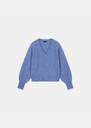 Pull Paz bleu ciel en laine et alpaga Amande, Blush, Ecru, Horizon, Jaune citron, Noir, Nuit, Vieux rose TARA JARMON