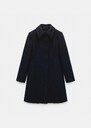 Manteau Madeline bleu nuit en drap de laine Nuit TARA JARMON