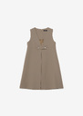 Robe Raphaelle beige en laine Taupe TARA JARMON