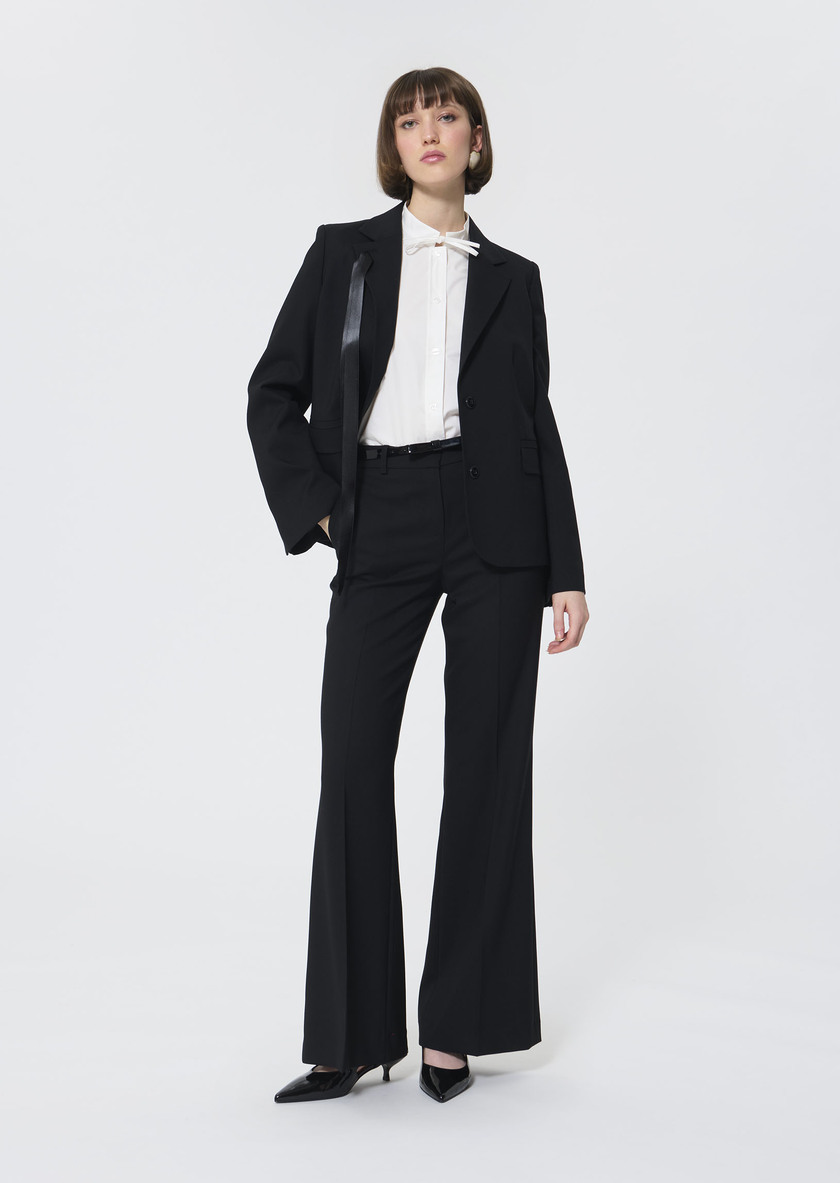Pantalon Patrice noir en laine froide Noir TARA JARMON