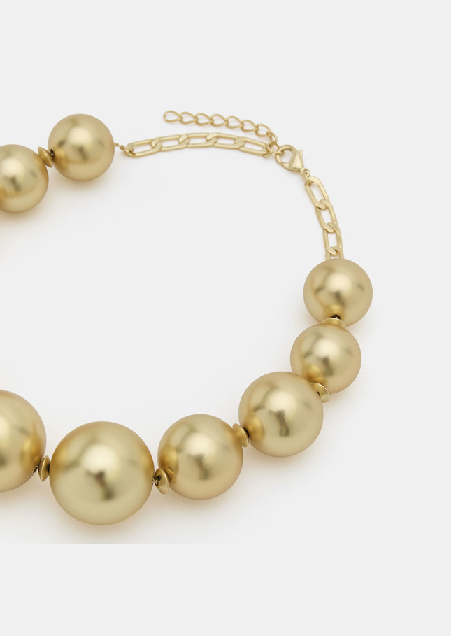 Collier Belladona doré à grosses perles Or TARA JARMON