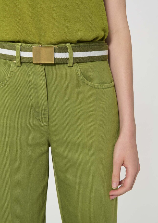 Ceinture Lucas verte à rayures Pomme TARA JARMON