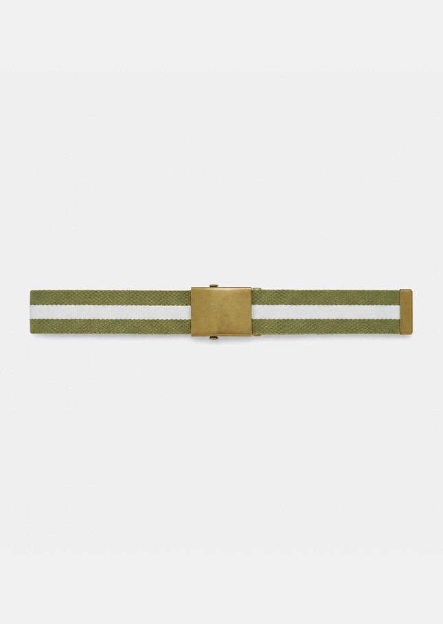 Ceinture Lucas verte à rayures Pomme TARA JARMON