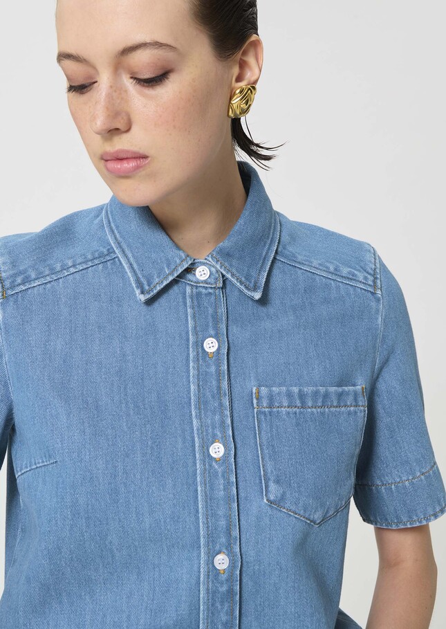 Chemise Cruz bleue en denim Jean TARA JARMON