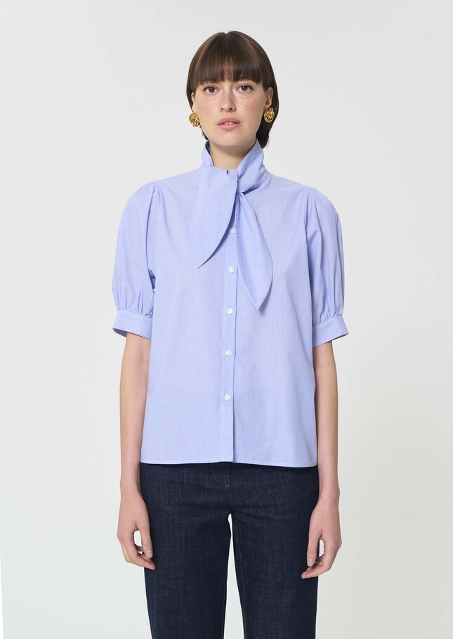 Chemise Candyce bleue à fines rayures Bleu TARA JARMON