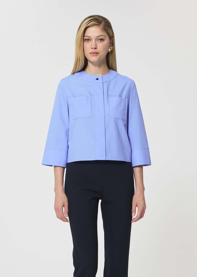 Chemise Cloé bleu ciel en popeline Horizon TARA JARMON