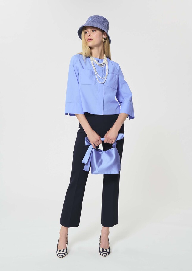 Chemise Cloé bleu ciel en popeline Horizon TARA JARMON