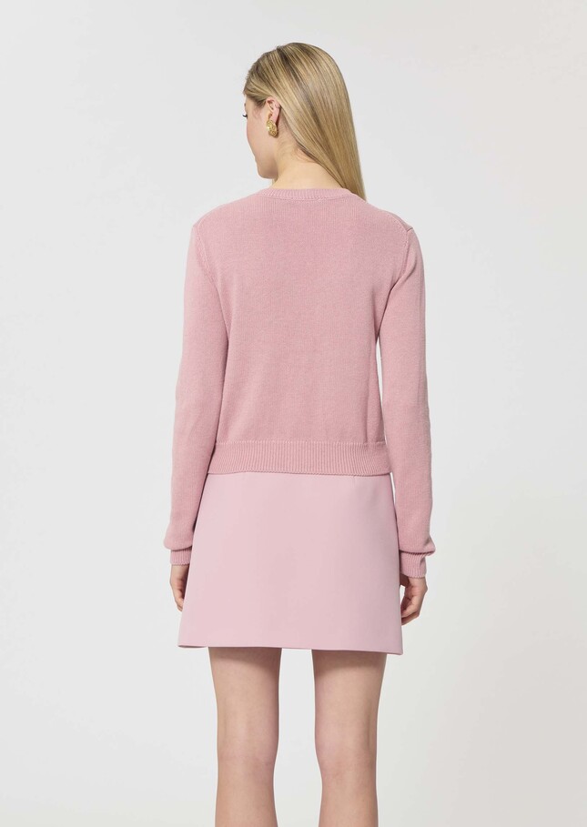 Gilet Gaia rose pâle en coton Blush TARA JARMON