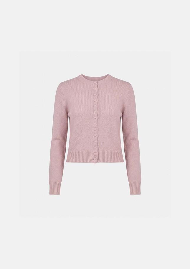 Gilet Gaia rose pâle en coton Blush TARA JARMON