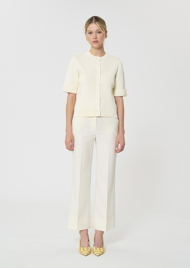Gilet Gisèle écru en coton Ecru TARA JARMON