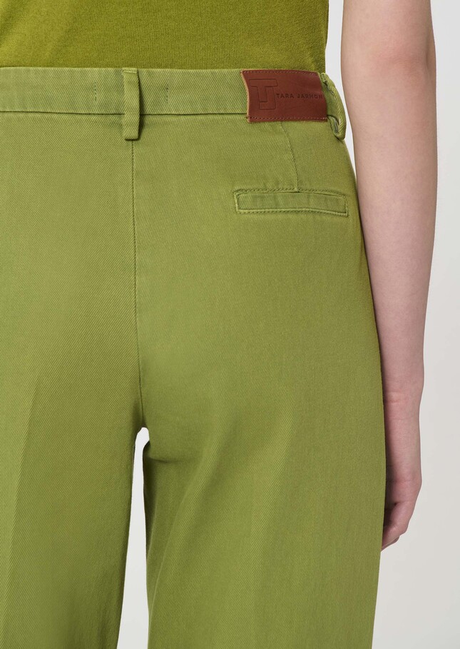 Jeans Jerome vert en denim léger Pomme TARA JARMON