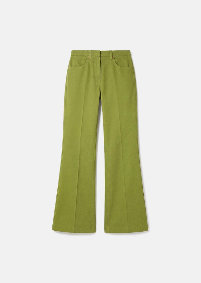 Jeans Jerome vert en denim léger Pomme TARA JARMON