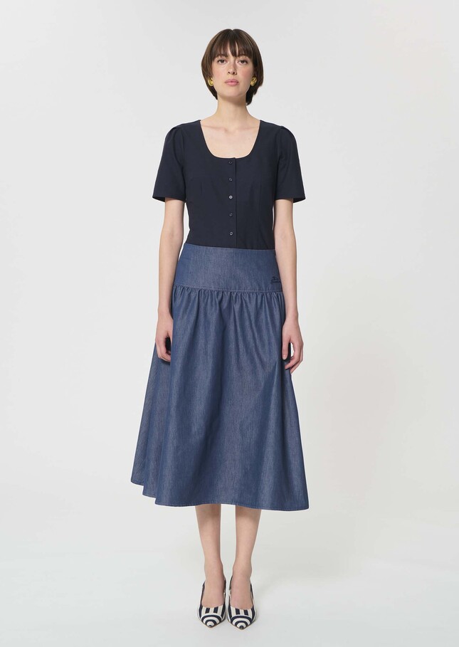 Jupe Jude bleue en denim léger Jean TARA JARMON