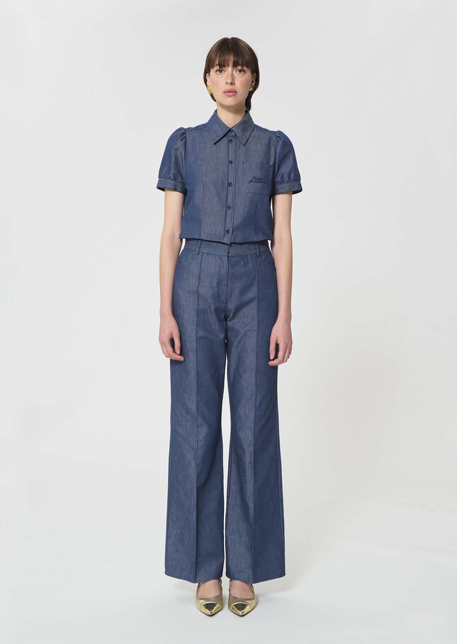 Pantalon Premier bleu en denim léger Jean TARA JARMON