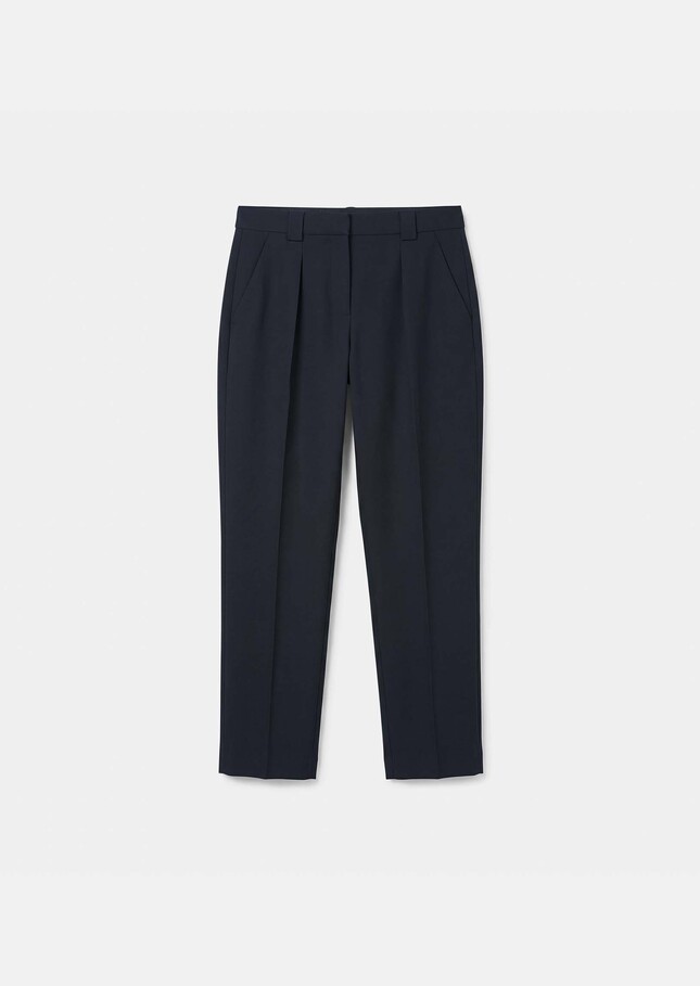 Pantalon Pierrot bleu nuit en toile grain de poudre Nuit TARA JARMON