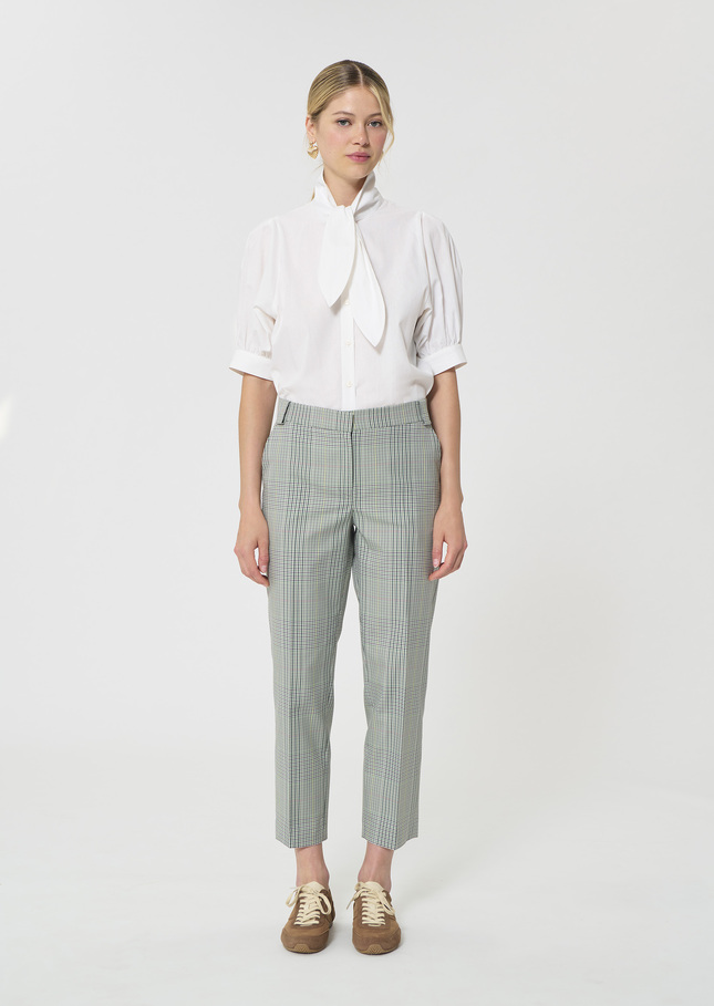 Pantalon Polo vert foncé motif prince de Galles Vert anglais TARA JARMON