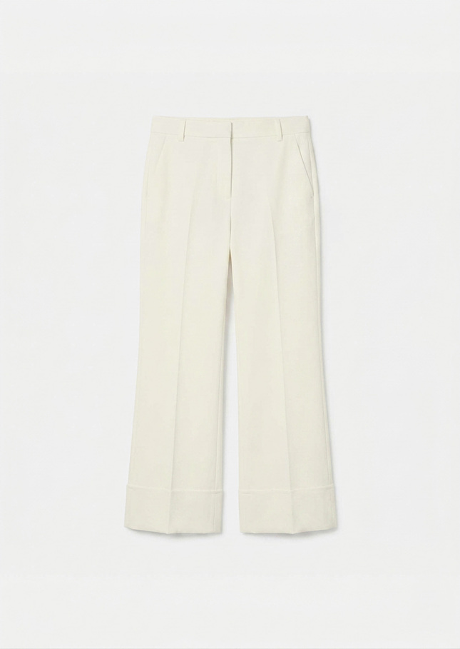 Pantalon Pierre écru en toile grain de poudre Ecru TARA JARMON
