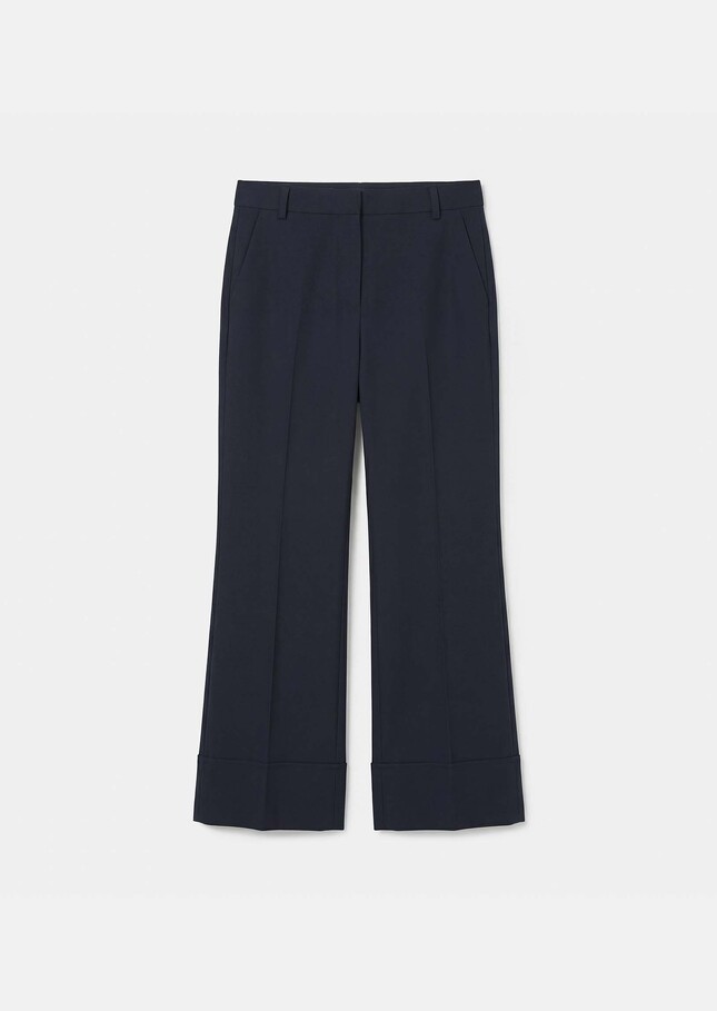 Pantalon Pierre bleu nuit en toile grain de poudre Nuit TARA JARMON