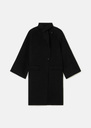 Manteau Mocca noir en laine double face Noir TARA JARMON