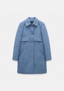 Manteau Marley bleu ciel en drap de laine Horizon TARA JARMON