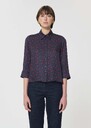 Chemise Charlot bleu nuit imprimé mini trèfles Nuit TARA JARMON