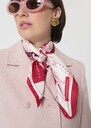Foulard Eline rouge imprimé en soie Cerise TARA JARMON