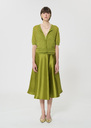 Gilet Gillie vert en mohair extra fin Ecru, Horizon, Pomme TARA JARMON