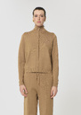 Gilet Gabrielle beige en maille technique Miel, Pomme TARA JARMON