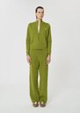 Gilet Gabrielle vert en maille technique Miel, Pomme TARA JARMON