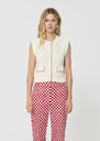 Gilet Gill écru en coton Ecru TARA JARMON