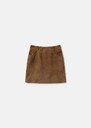 Jupe Janice beige en daim Jade, Miel, Pomme TARA JARMON