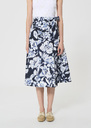 Jupe Jolly bleu nuit imprimé fleuri en coton Nuit TARA JARMON