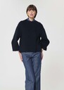 Manteau Milady bleu nuit en laine double face Nuit TARA JARMON
