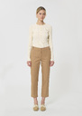 Pantalon Polo beige en garbardine de coton Miel TARA JARMON