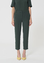 Pantalon Polo vert foncé en crêpe fluide Vert anglais TARA JARMON