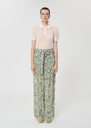 Pantalon Pia vert imprimé fleuri Vert anglais TARA JARMON