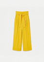 Pantalon Pia jaune en crêpe fluide Blush, Cerise, Mimosa, Vert anglais TARA JARMON