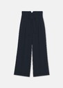 Pantalon Pia bleu nuit en crêpe fluide Nuit TARA JARMON