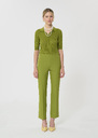 Pantalon Paulin vert en toile double Cerise, Nuit, Pomme TARA JARMON