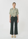 Pantalon Pierrick vert foncé en gabardine de coton Pomme, Vert anglais TARA JARMON