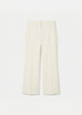 Pantalon Pierre écru en toile grain de poudre Ecru, Nuit TARA JARMON