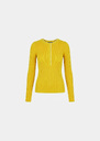 Pull Paulie jaune en maille côtelée Cerise, Ecru, Mimosa TARA JARMON
