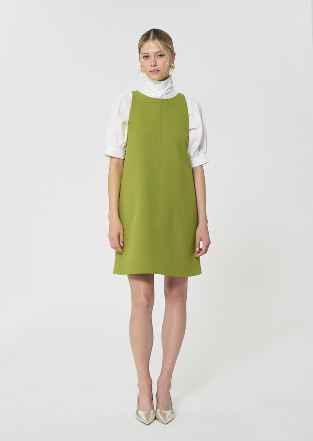 Robe Rodney verte en toile double Pomme TARA JARMON