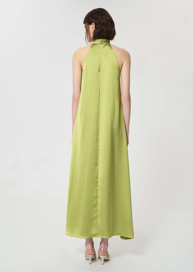 Robe Rosso verte en satin Anis TARA JARMON